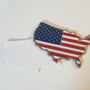 USA Metal Decal w Sticker Backer